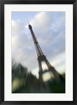 Framed Winter View of the Eiffel Tower Print