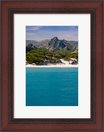 Framed France Corsica Saleccio Beach Print