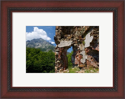 Framed Genoese Fort Ruins, Corsica, France Print