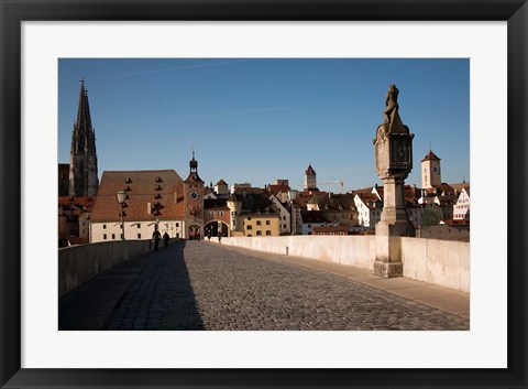 Framed Historic Stone Bridge, Germany Print