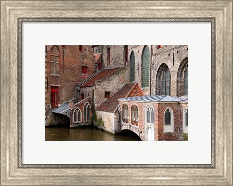 Framed Canals, Bruges, Belgium Print