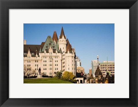 Framed Chateau Laurier Hotel in Ottawa Print