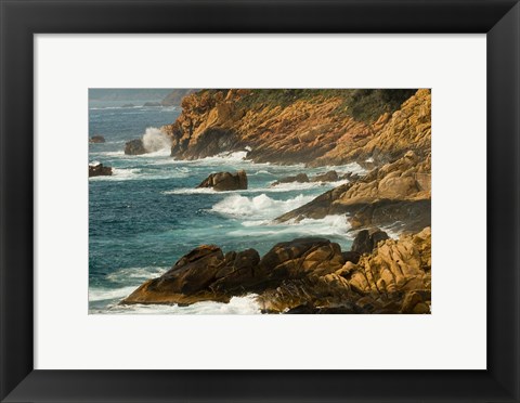 Framed Coastline of Golfe de Porto, Porto, Corsica, France Print