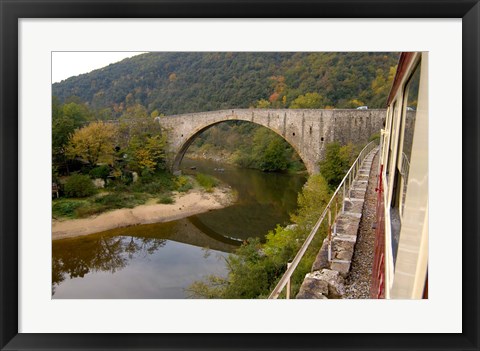 Framed Bridge at Douce Plage, Rhone-Alps, France Print