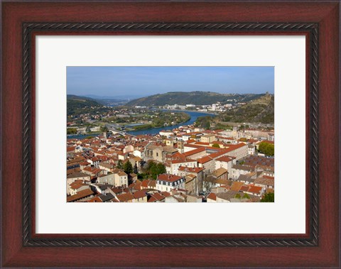 Framed Aerial View of Vienne, France Print