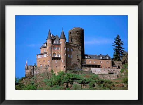 Framed Castle, Rhine River, Germany Print