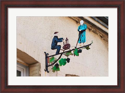 Framed Wrought Iron Sign, Hautvillers, France Print
