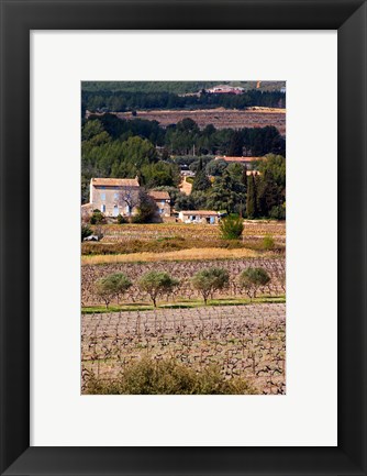 Framed Provencal Village, Chateau Vannieres Print