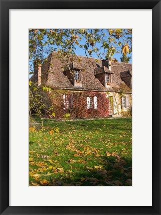 Framed Main Farmhouse in Traditional Dordogne Style Print