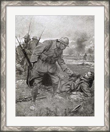 Framed World War I, Battle of Champagne, France Print