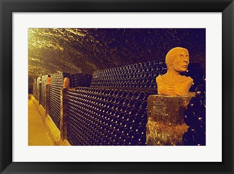Framed Sculptured Heads in Cellar, Thummerer Winery Print