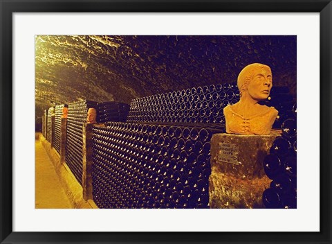 Framed Sculptured Heads in Cellar, Thummerer Winery Print