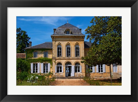 Framed Chateau de Haux Premieres, Bordeaux, France Print