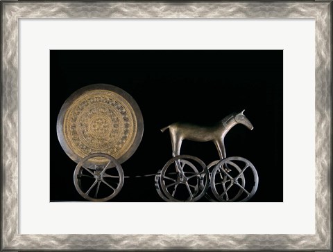 Framed Solar Disk with Chariot and Horse Replica Print
