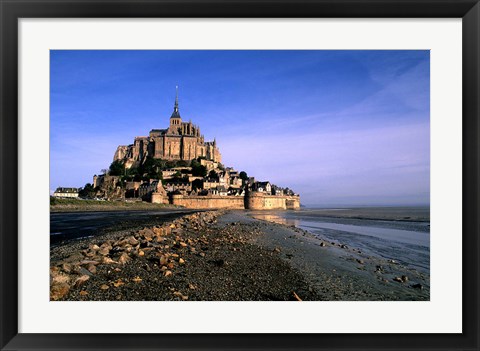 Framed Mont St Michel Island Fortress, Normandy Print