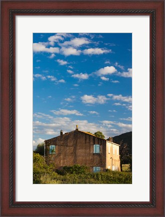 Framed Abazia Farmhouse at Sunset Print