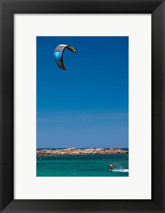Framed Kite Surfing in France Print