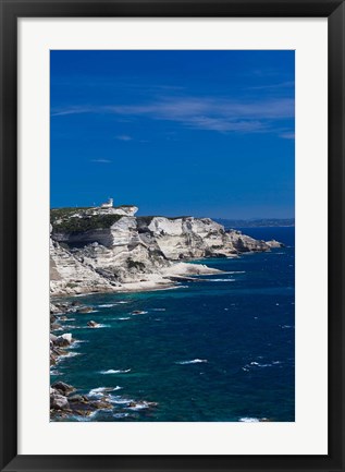 Framed Falaises Cliffs towards Capo Pertusato Print