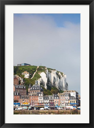 Framed Le Treport Cliffs Print