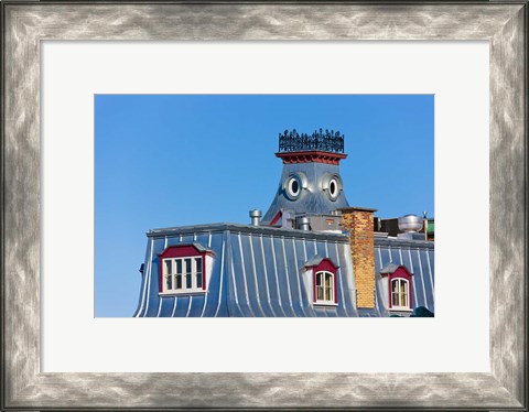 Framed Colorful House, Quebec City, Canada Print