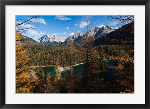 Framed Wettertein and Mieminger Mountains Print