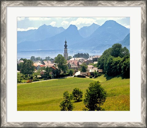 Framed Lake St Wolfgang, Austria Print