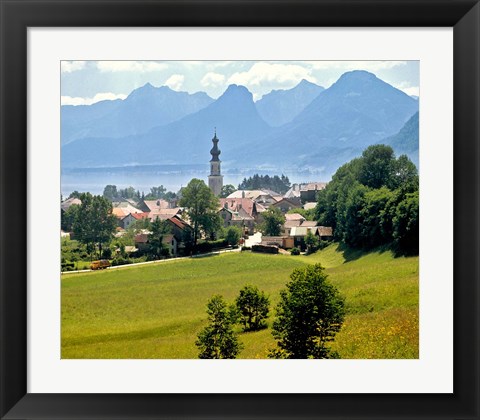 Framed Lake St Wolfgang, Austria Print