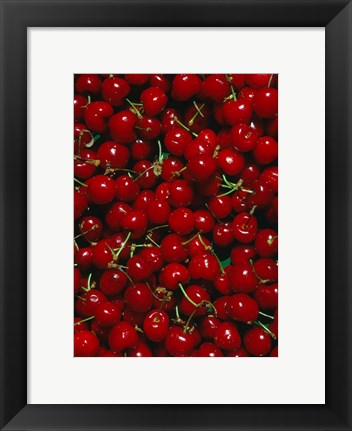 Framed Cherries, Normandy, France Print