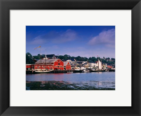 Framed Atlantic Fisheries Museum and Lunenburg Harbor Print