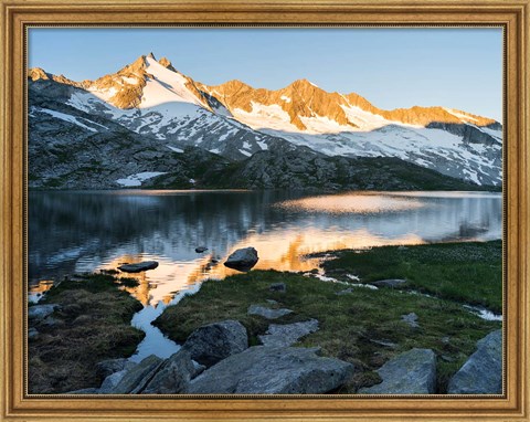 Framed Sunrise at Lake Gerlos Print