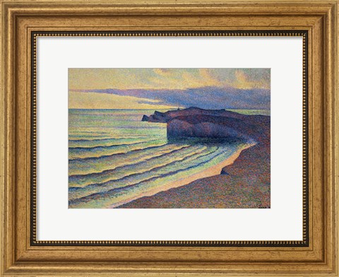 Framed Seashore In Normandy, 1893 Print