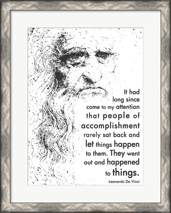 Framed People of Accomplishment -Da Vinci Quote Print