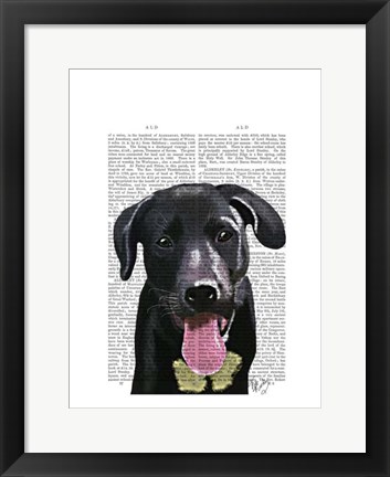 Framed Black Labrador Plain Print
