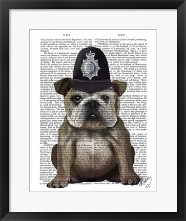 Framed Bulldog Policeman Print