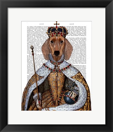 Framed Dachshund Queen Print