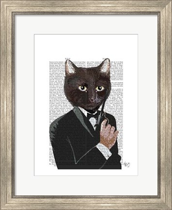 Framed James Bond Cat Print
