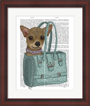 Framed Chihuahua In Bag Print