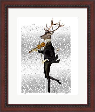 Framed Dancing Deer with Violin Print