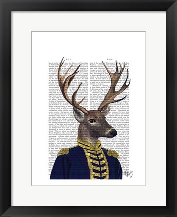 Framed Captain Deer Print