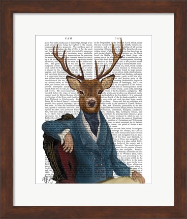 Framed Distinguished Deer Portrait Print