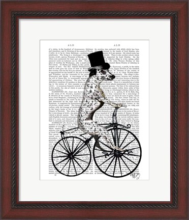 Framed Dalmatian on Bicycle Print