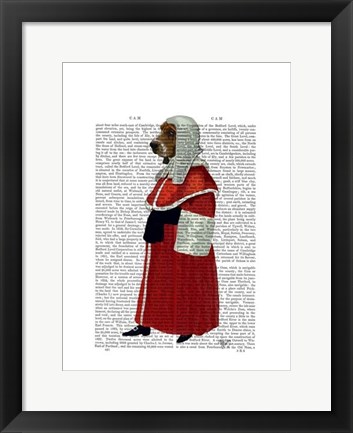 Framed Basset Hound Judge Full I Print