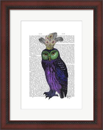 Framed Purple Owl Print