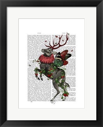 Framed Strawberry Deer Print
