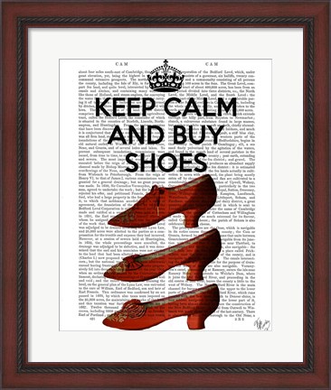 Framed Keep Calm Buy Shoes Print