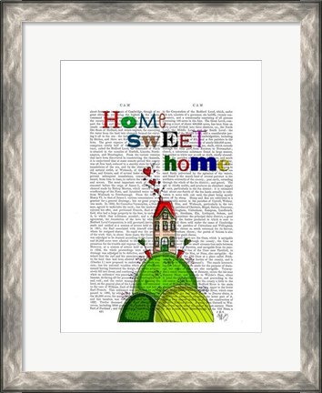 Framed Home Sweet Home Illustration Print