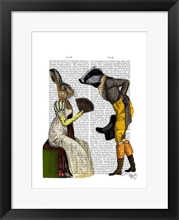 Framed Look Of Love Regency Badger &amp; Hare Couple Print