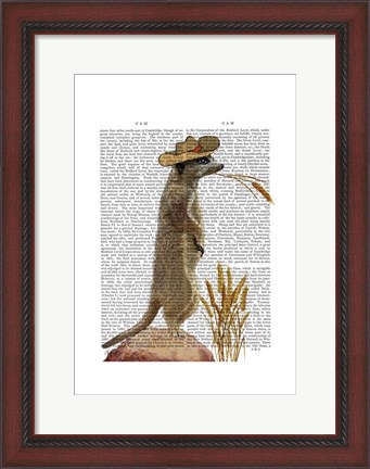 Framed Meerkat Cowboy Print