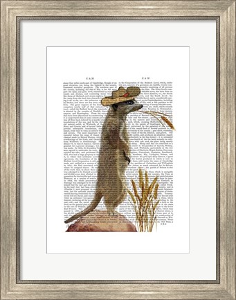 Framed Meerkat Cowboy Print