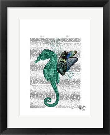 Framed Winged Seahorse Print